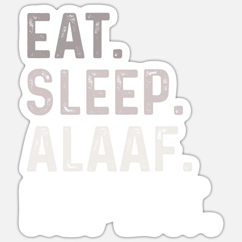 EAT SLEEP ALAAF REPEAT Kölsch Kölner Karneval Sticker Größe S (10 x 10 cm)