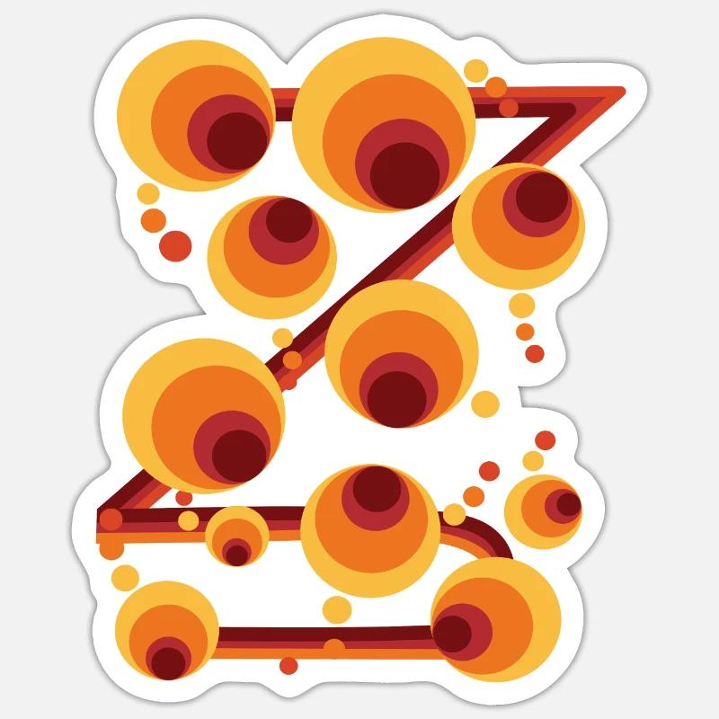 Abstract Polka Dot Circle Pattern Sticker size S (10 x 10 cm)