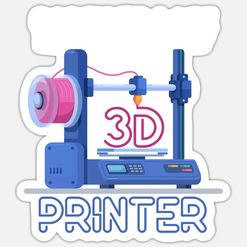 Sorry Ich Bin Zu Spät - 3D Drucker 3D Druck Sticker Größe S (10 x 10 cm)