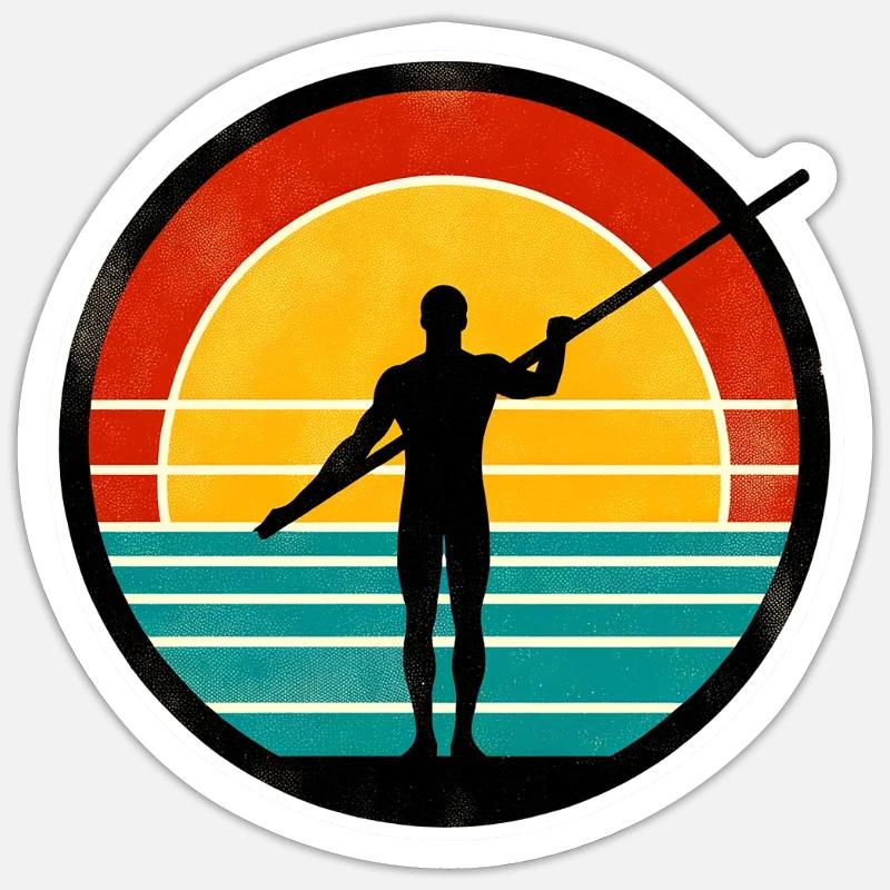 Pole Vault - Sticker Größe S (10 x 10 cm) - Mattweiß