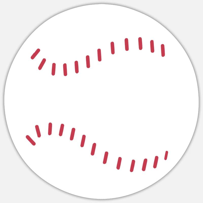 Baseball Funny - Sticker size S (10 x 10 cm) - white matte