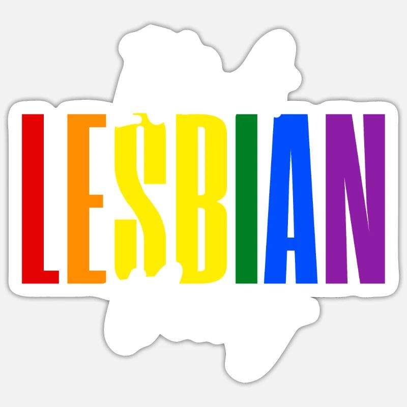Cadeaux Lesbiens - Sticker taille S (10 x 10 cm) - blanc mat