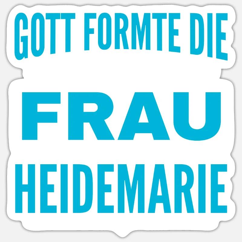 Heidemarie Nom Design - Sticker taille S (10 x 10 cm) - blanc mat