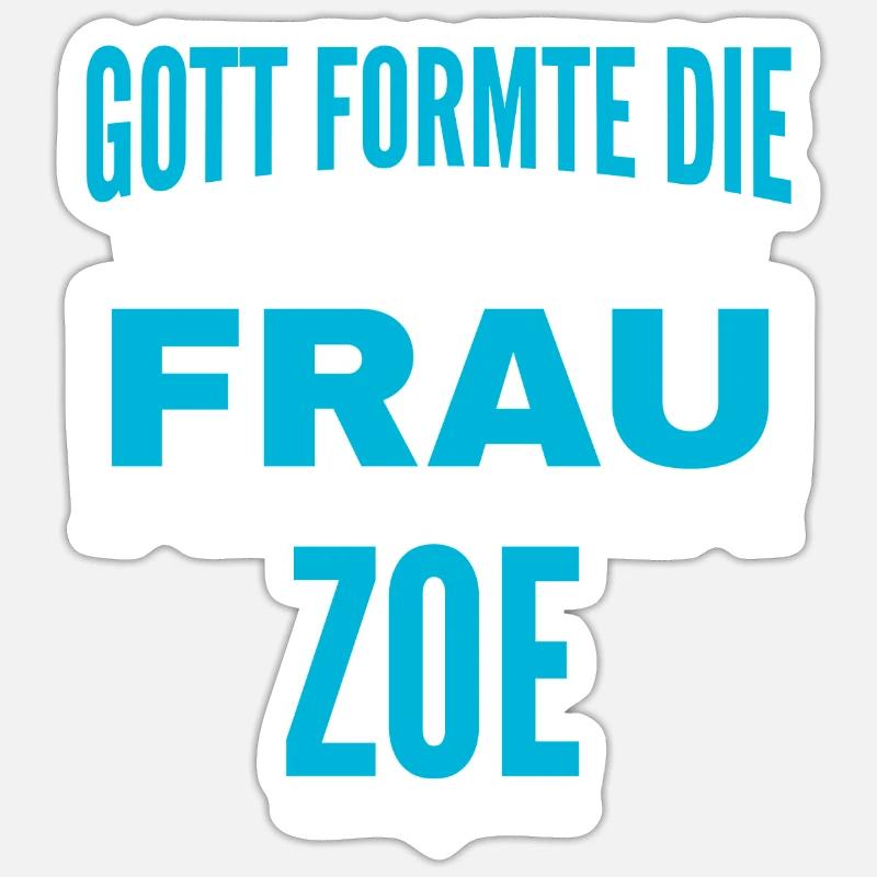 Zoe Name Design - Sticker size S (10 x 10 cm) - white matte