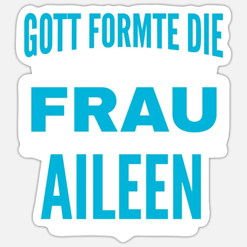 Aileen Name Design - Sticker size S (10 x 10 cm) - white matte