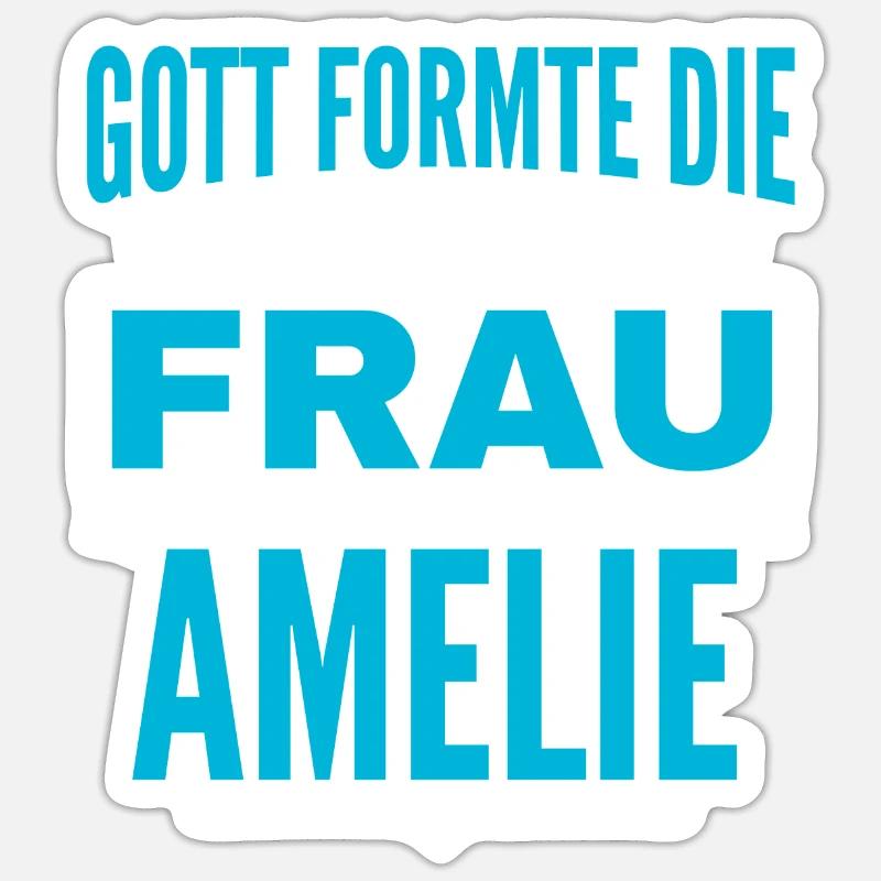 Amelie Name Design - Sticker size S (10 x 10 cm) - white matte