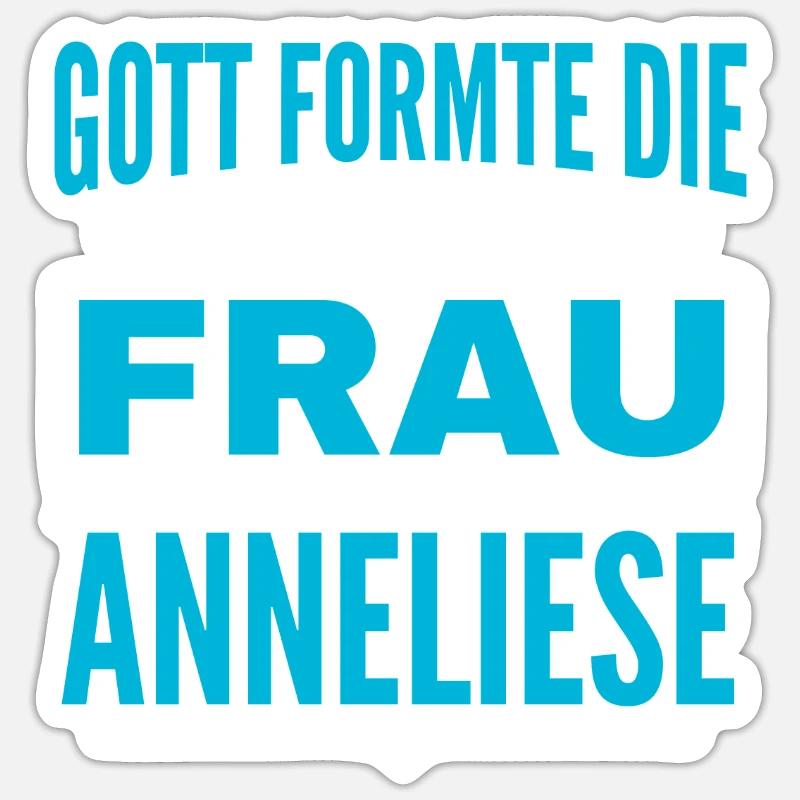 Anneliese Name Design - Sticker size S (10 x 10 cm) - white matte