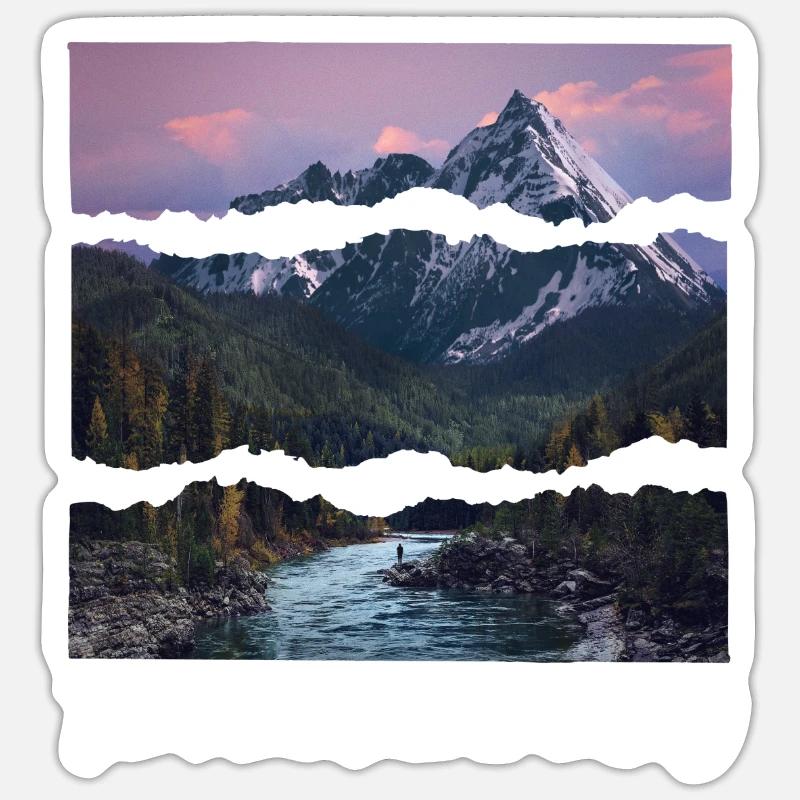 the mountain is calling - Sticker size S (10 x 10 cm) - white matte
