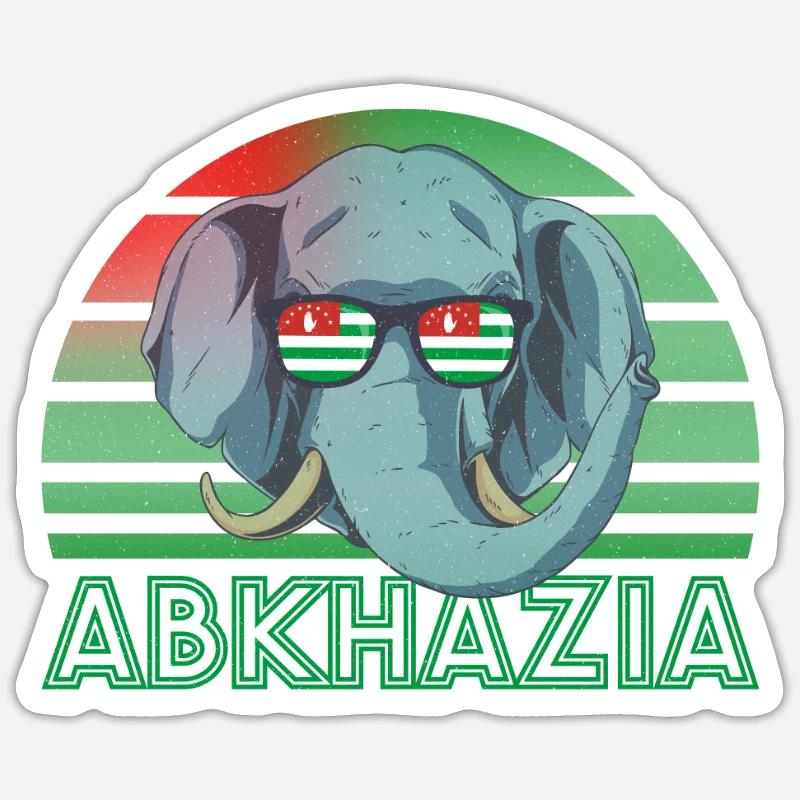 Abkhazia - Sticker size S (10 x 10 cm) - white matte