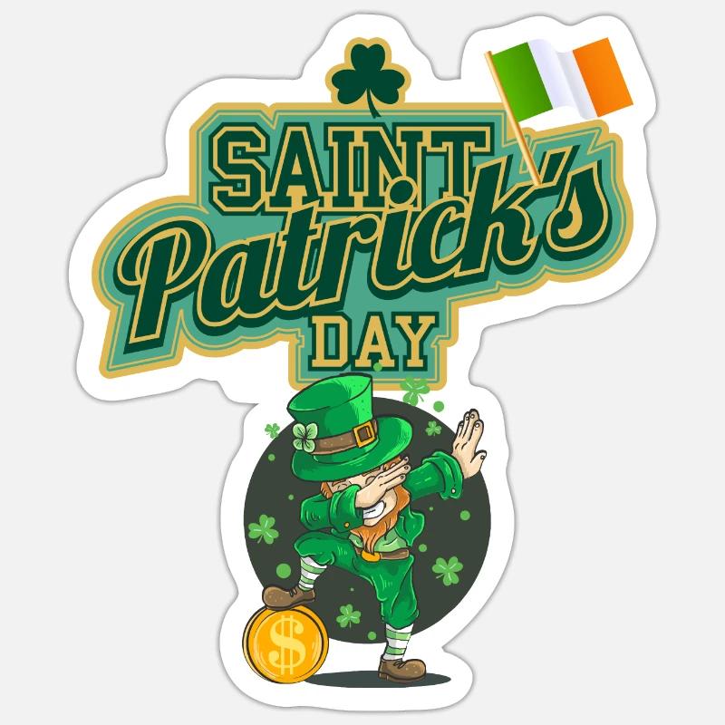 Fête de la Saint-Patrick Sticker taille S (10 x 10 cm)