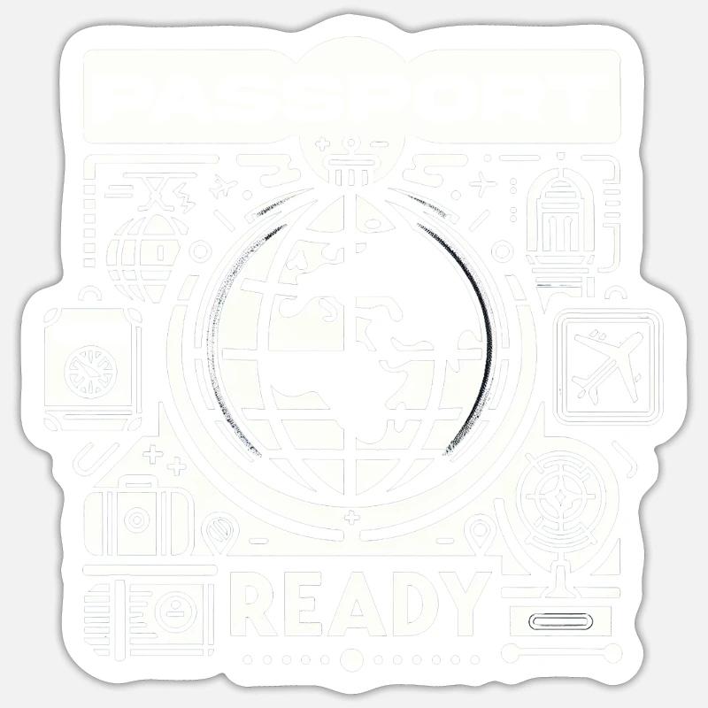 Passport Ready 9 - Sticker Größe S (10 x 10 cm) - Mattweiß