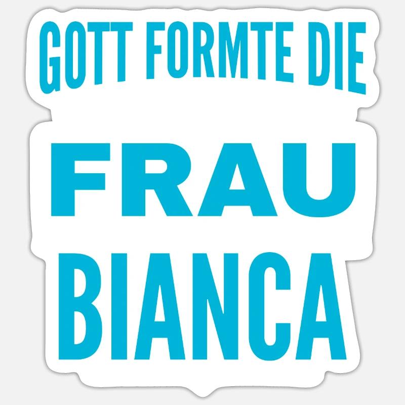 Conception du nom Bianca Sticker taille S (10 x 10 cm)