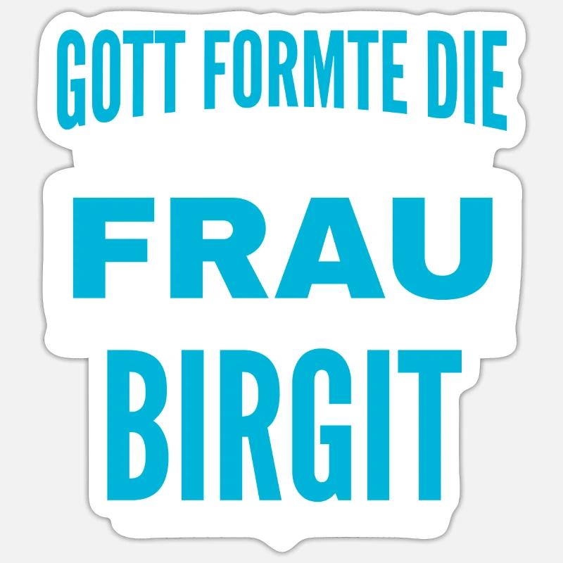 Conception du nom Birgit - Sticker taille S (10 x 10 cm) - blanc mat