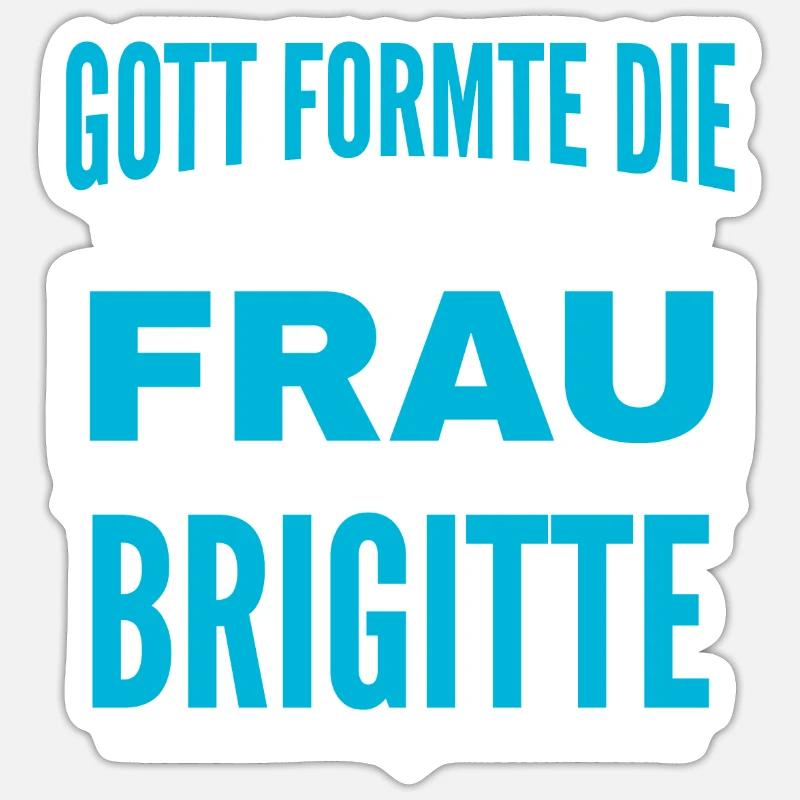 Brigitte Name Design Sticker Größe S (10 x 10 cm)