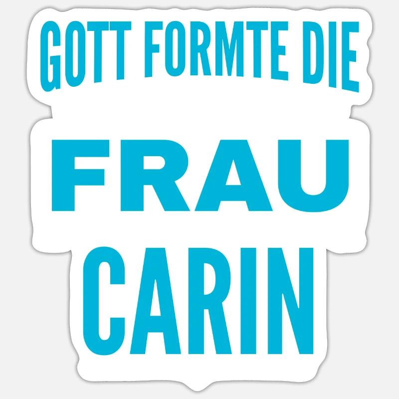 Conception du nom Carin - Sticker taille S (10 x 10 cm) - blanc mat