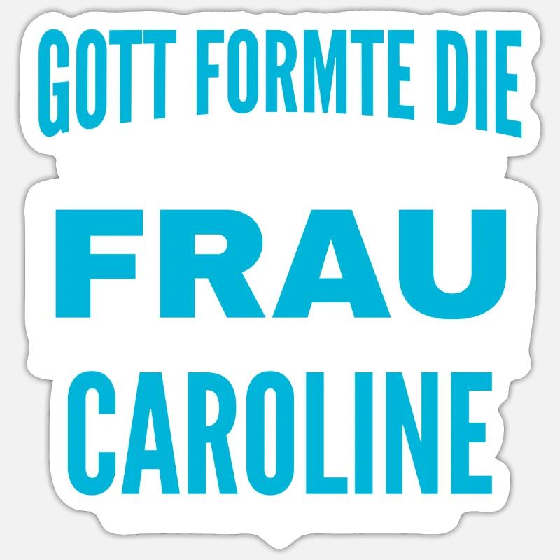 Caroline Nom Design - Sticker taille S (10 x 10 cm) - blanc mat