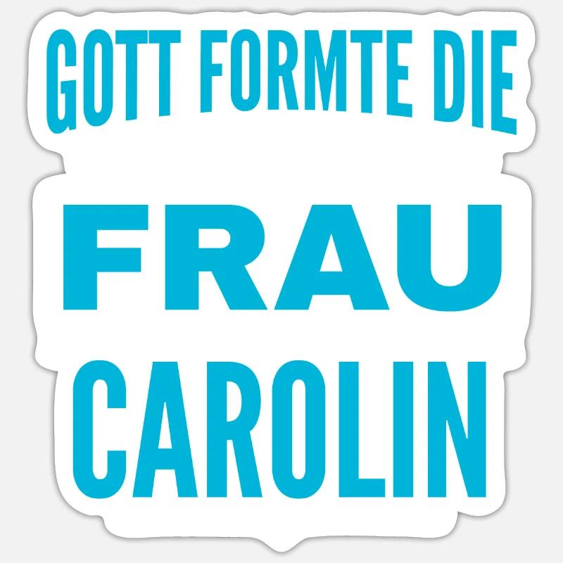 Conception du nom Carolin Sticker taille S (10 x 10 cm)