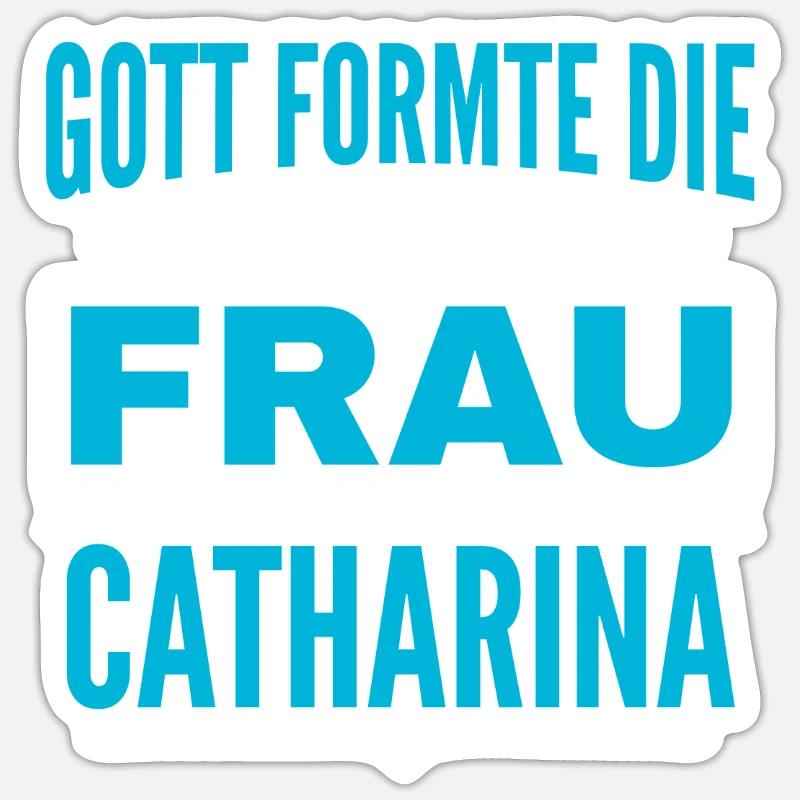 Conception du nom Catharina - Sticker taille S (10 x 10 cm) - blanc mat