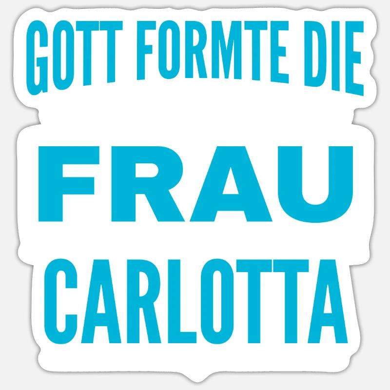 Carlotta Nom Design - Sticker taille S (10 x 10 cm) - blanc mat