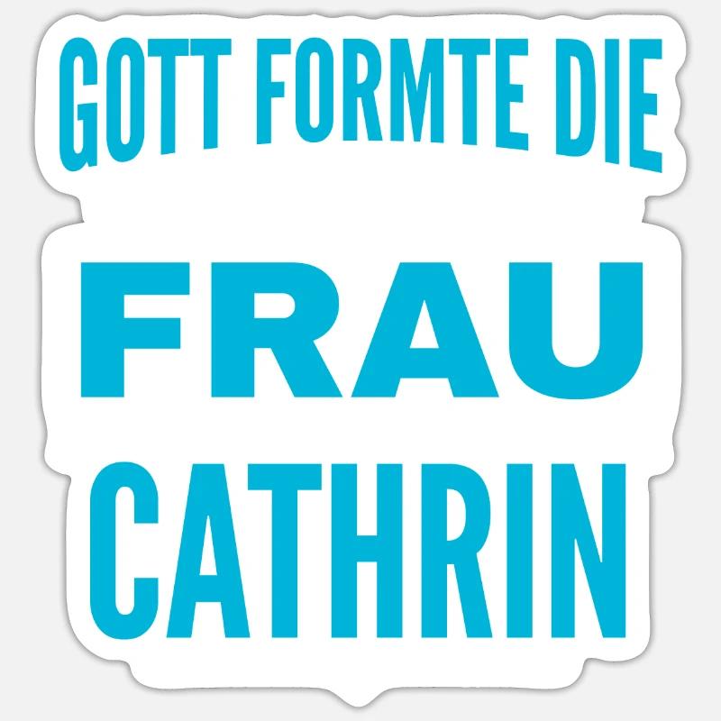 Cathrin Name Design - Sticker size S (10 x 10 cm) - white matte