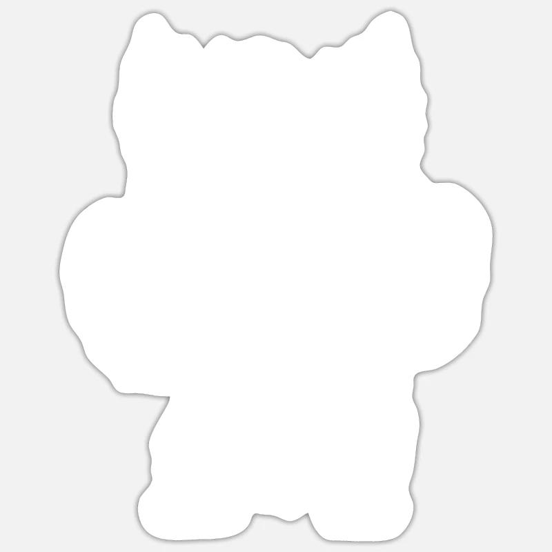 Poméranie J’aime Maman - Sticker taille S (10 x 10 cm) - blanc mat