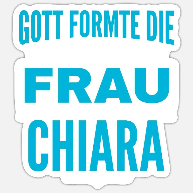 Conception du nom Chiara - Sticker taille S (10 x 10 cm) - blanc mat
