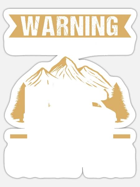 Campen Camping Campingplatz Geschenk - Sticker Größe S (10 x 10 cm) - Mattweiß