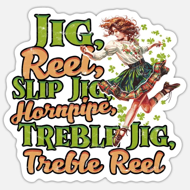 Irish Dance Irish dance - Sticker size S (10 x 10 cm) - white matte