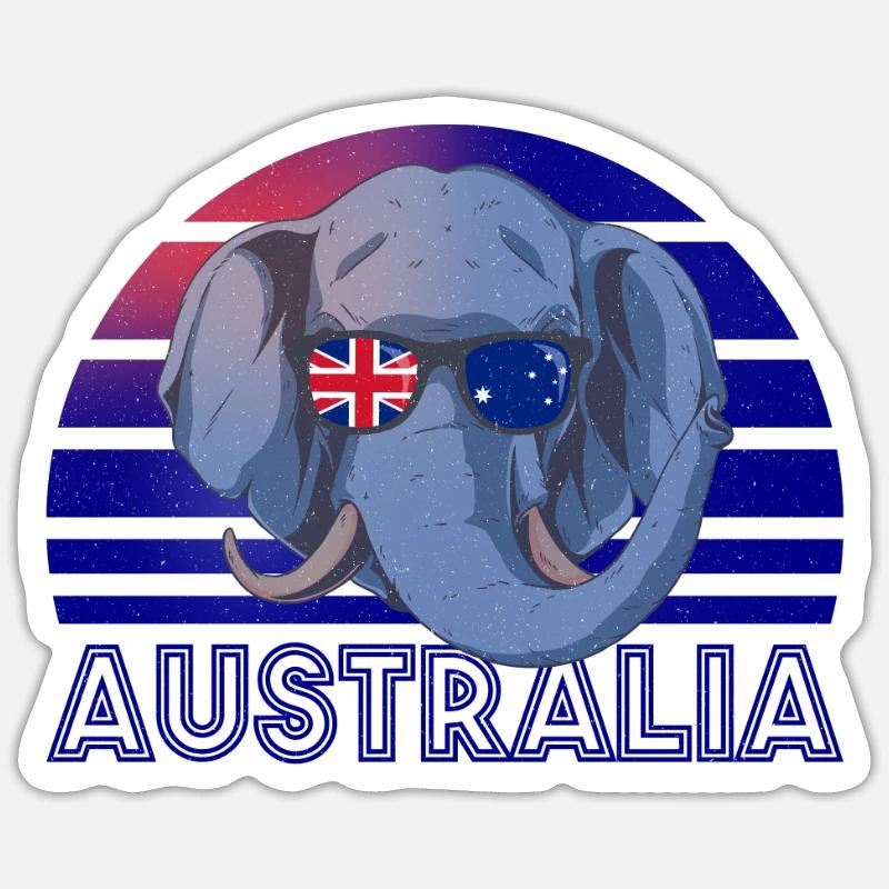 Australia - Sticker size S (10 x 10 cm) - white matte