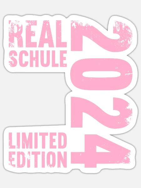 Realschule Junge Mädchen Realschule 2024 - Sticker Größe S (10 x 10 cm) - Mattweiß