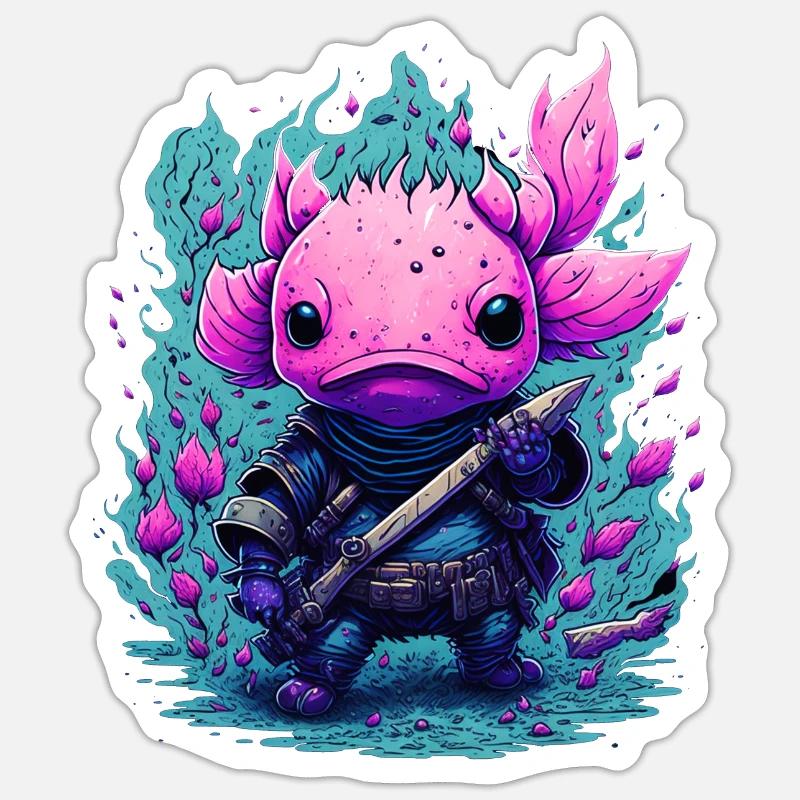 Axolotl - Sticker size S (10 x 10 cm) - white matte