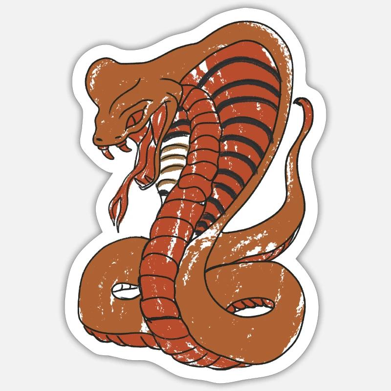 Cobra - Sticker size S (10 x 10 cm) - white matte