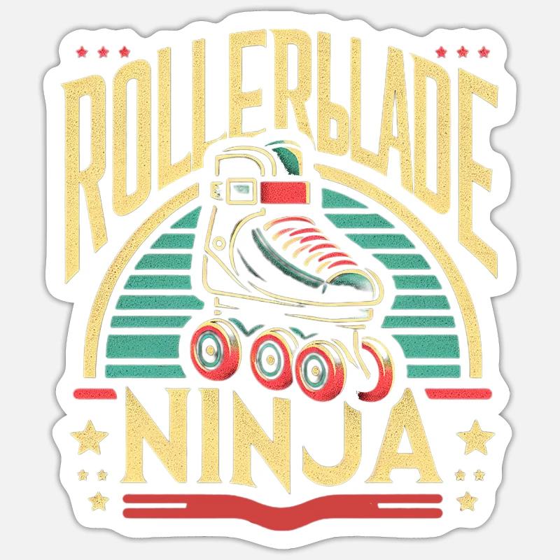 Rollerblade Ninja 8 - Sticker Größe S (10 x 10 cm) - Mattweiß