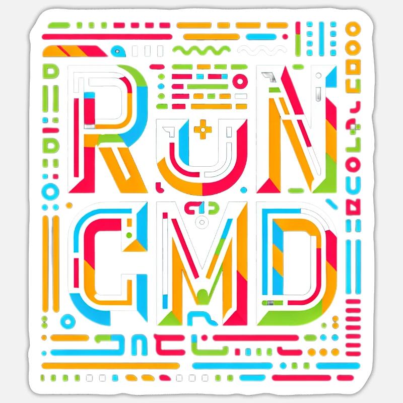 Exécutez Cmd 33 Sticker taille S (10 x 10 cm)