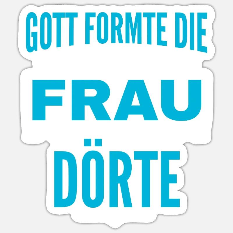 Dörte Name Design Sticker taille S (10 x 10 cm)