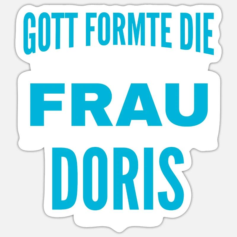 Doris Name Design - Sticker size S (10 x 10 cm) - white matte