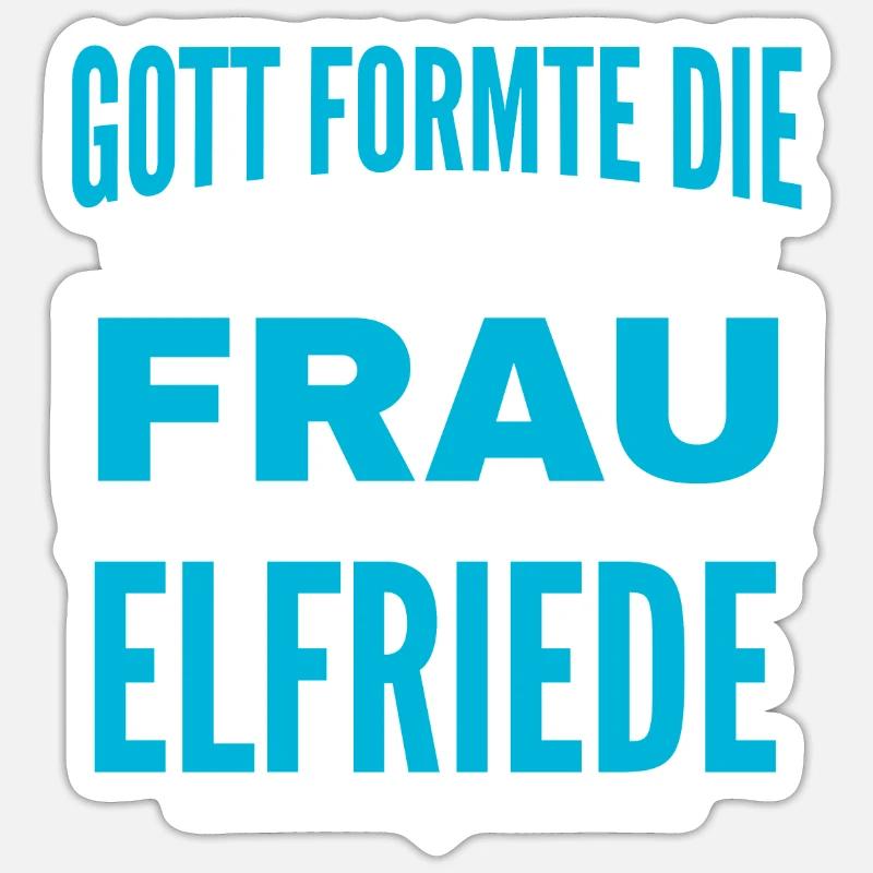 Elfriede Name Design Sticker size S (10 x 10 cm)