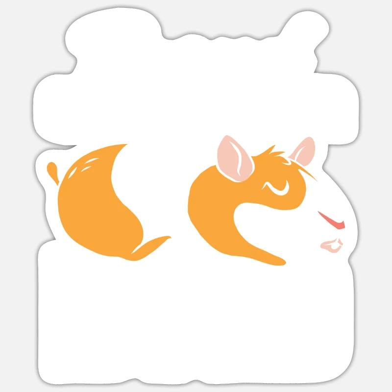 Fier papa cochon d’Inde - Sticker taille S (10 x 10 cm) - blanc mat