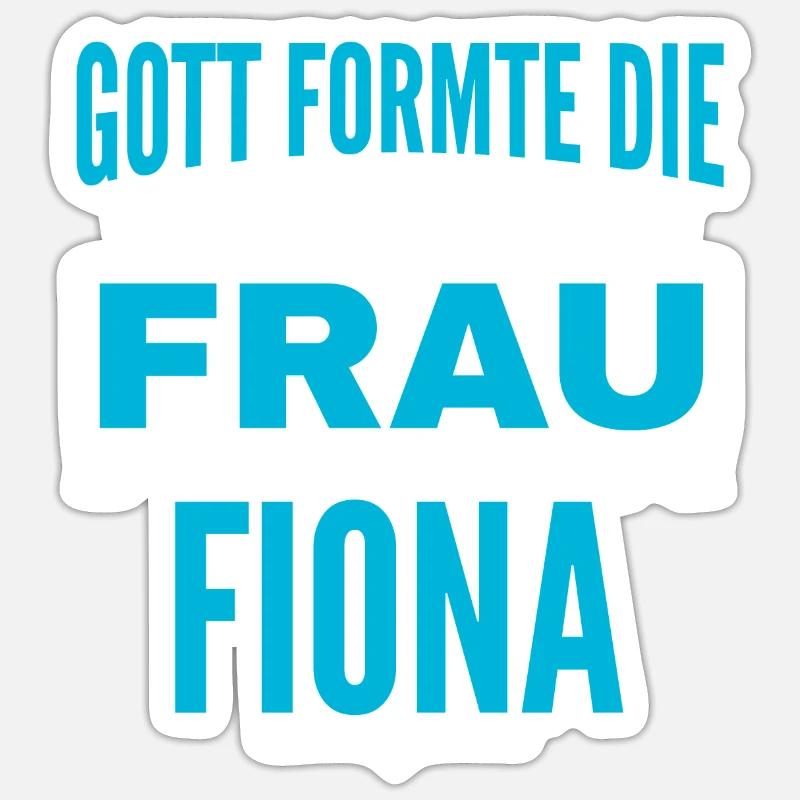 Fiona Name Design - Sticker size S (10 x 10 cm) - white matte