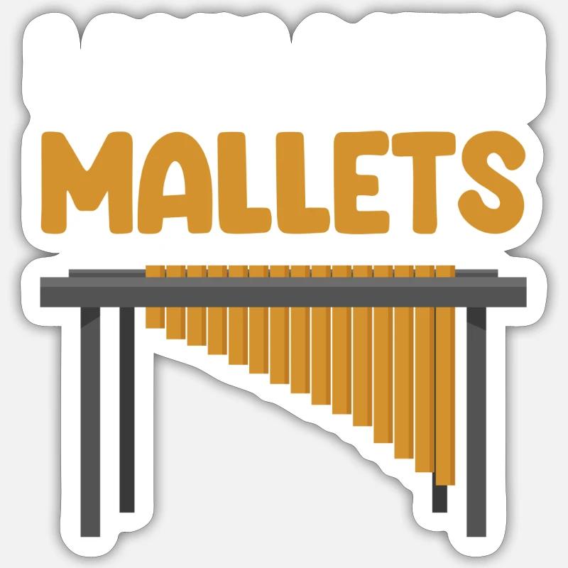 I run with mallets Marimba Lover Orchestra Sticker size S (10 x 10 cm)