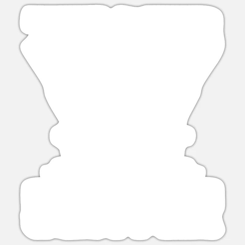 Der Hirsch -Töter - Sticker Größe S (10 x 10 cm) - Mattweiß