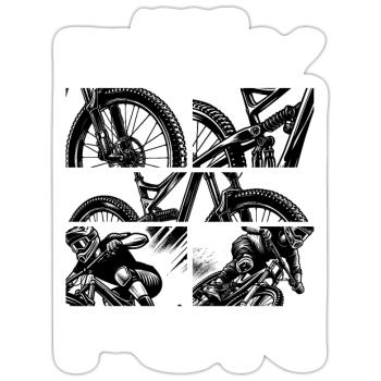 Mountainbike I have fully fun MTB - Sticker Größe S (10 x 10 cm) - Mattweiß - Vorne