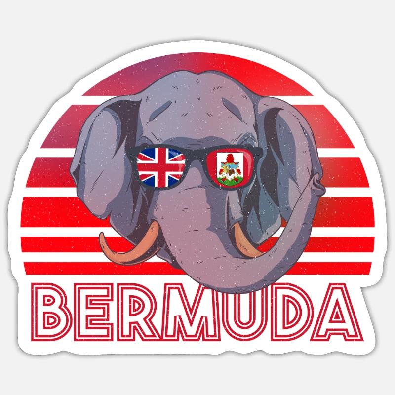 Bermuda - Sticker size S (10 x 10 cm) - white matte
