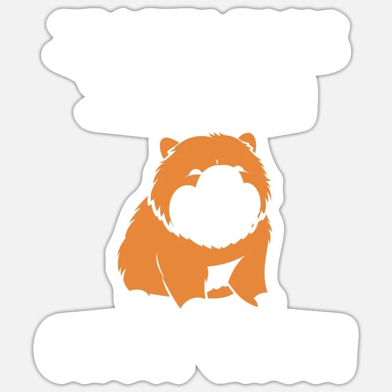 Chien chow chow - Sticker taille S (10 x 10 cm) - blanc mat