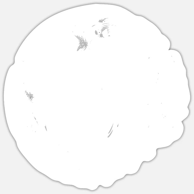 Karate Moon - Sticker size S (10 x 10 cm) - white matte
