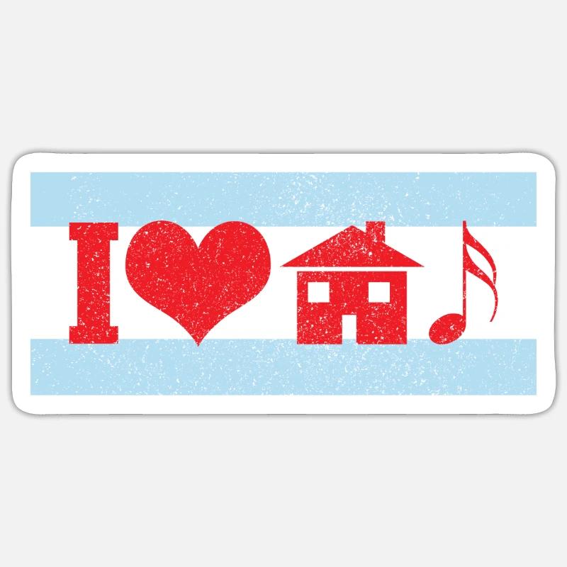 Chicago Illinois Souvenir Geschenk - Sticker Größe S (10 x 10 cm) - Mattweiß