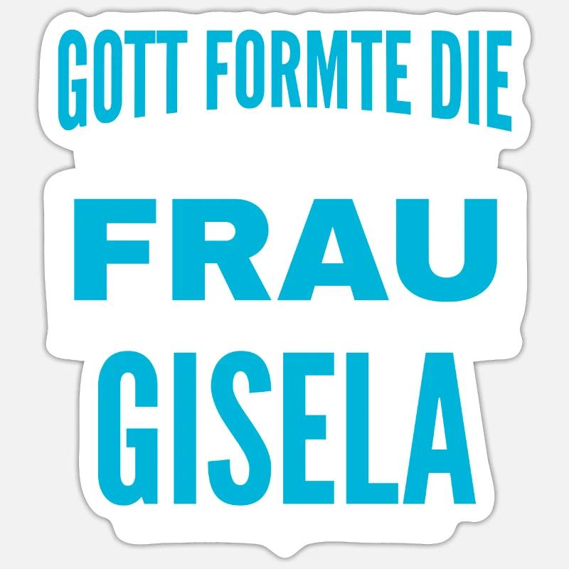 Gisela Name Design - Sticker size S (10 x 10 cm) - white matte