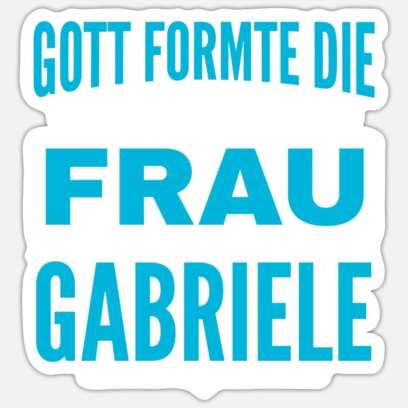 Conception du nom Gabriele - Sticker taille S (10 x 10 cm) - blanc mat