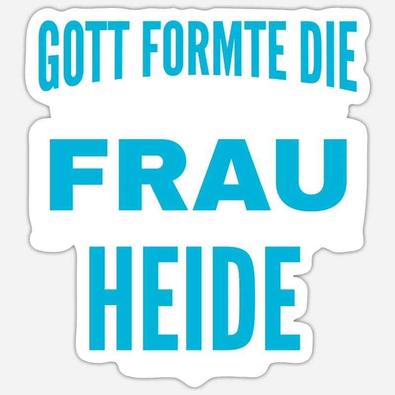 Conception du nom Heide - Sticker taille S (10 x 10 cm) - blanc mat