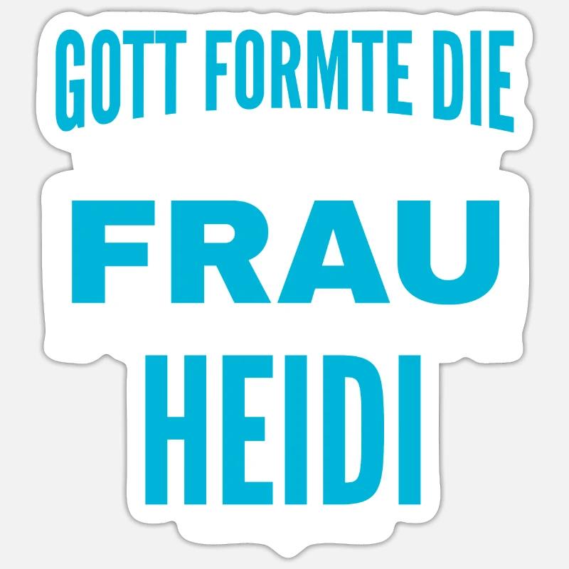 Heidi Name Design - Sticker Größe S (10 x 10 cm) - Mattweiß